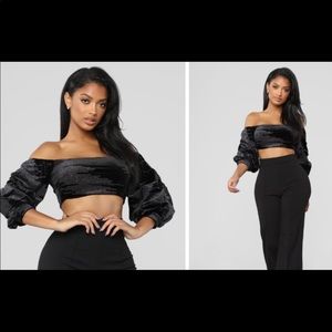 Fashion Nova Addictive Love Top- Black